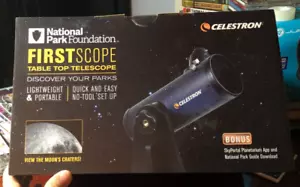 Neu Celestron First Scope Tischplatte Teleskop Nationalpark Foundation 22025 - Bild 1 von 5