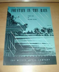 Fountain in the Rain -Piano Solo by William Gillock Sheet Music 1940 - Picture 1 of 1