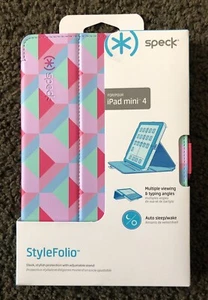 Speck Style Folio Luxury Edition Case Apple iPad Mini 4 - Pink/Teal/Light Blue - Picture 1 of 4