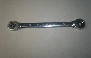 Kraftwerk 3471 Clickraft Doppel-Ratschen-Schlüssel E-Torx E6 x E8 Lg. 130mm - Bild 1 von 1