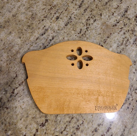 Longaberger Woodcrafts Bread Cracker Basket Wood Divider Single Divider Brown Cover