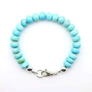 Herren Türkis Armband, riesige 10 mm Türkis Knopf Perlen, ausgefallen, fett, Stil - Bild 1 von 4