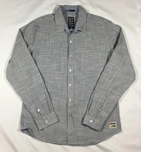 Men's Billabong Gray Long Sleeve Button Front Shirt-Size S - Picture 1 of 3