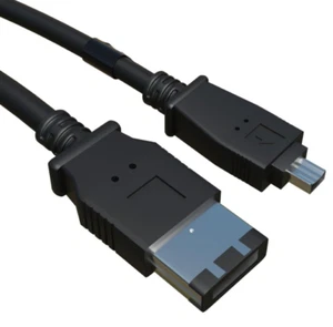 Firewire CABLE 2m 2 metre 6 to 4 pin iLink DV IEEE 1394 Camera to Pc Laptop Lead - Picture 1 of 3