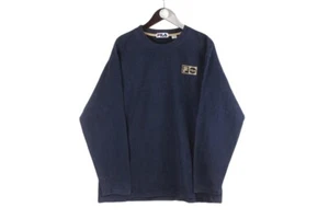 Vintage Fila Sweatshirt Size XL Blue Crewneck Pullover Jumper 90s Sport Style - Picture 1 of 5