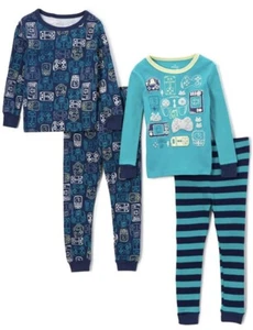 Candlesticks Gamer Pajama Set 4 Pieces LS 100% Cotton Lil Boy Size XS (4-5) NEW - Picture 1 of 11
