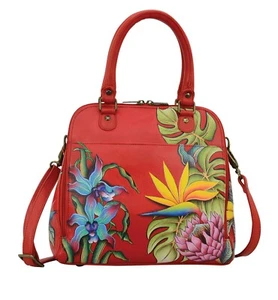 Anuschka SALE #606-ISE "ISLAND ESCAPE" Zip Around Conv Satchel 11"x10"x5.5" NWT - Picture 1 of 4