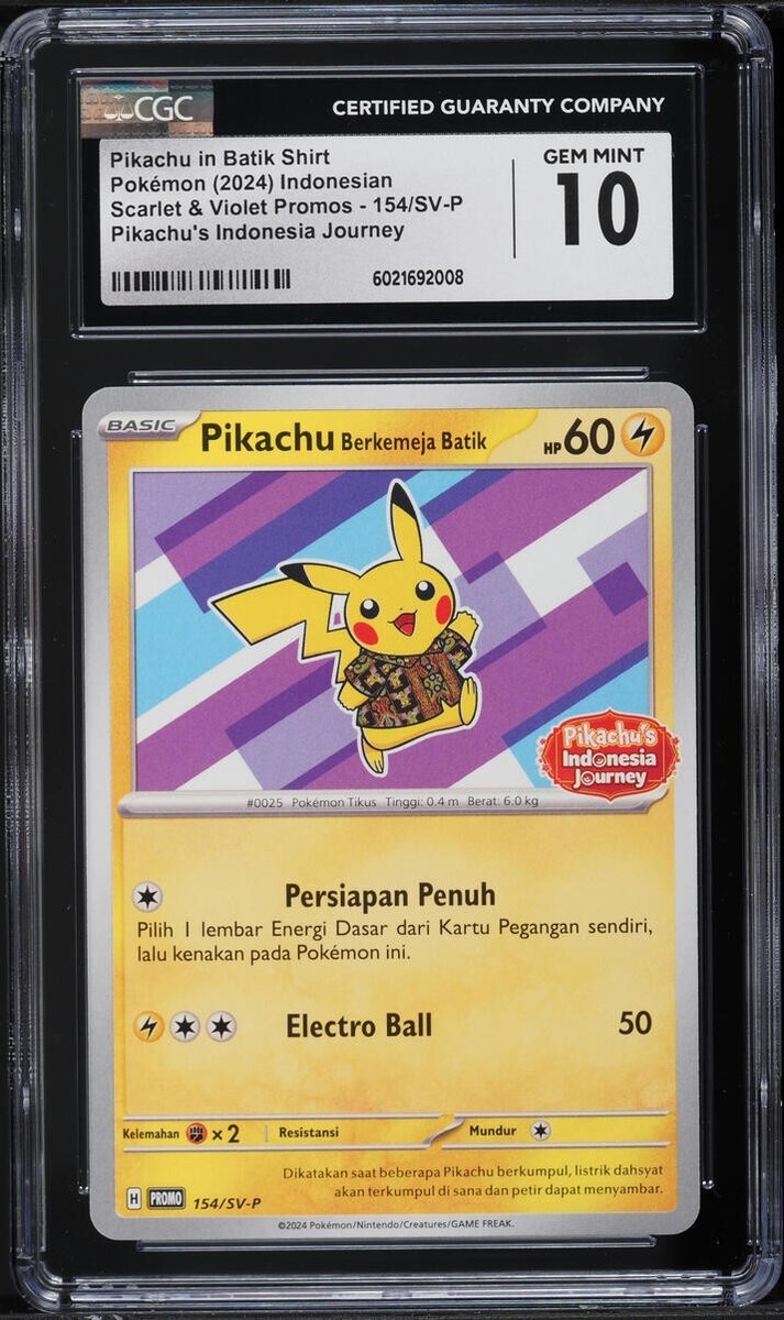 Pokémon Pikachu Grade 10 Pokémon TCG Individual Collectible Pokémon Pikachu Grade 10 Pokémon TCG Individual Collectible