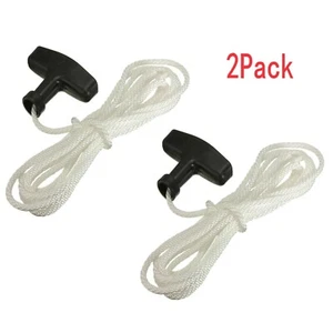 2* Replacement Pull Starter Handle Rope Recoil Cord Line For Petrol Engine Lawn - Picture 1 of 9