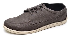 Quiksilver HARBOUR Brown Canvas Casual Lace-Up Oxfords Men's 10 - New - Picture 1 of 3