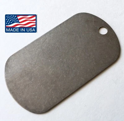 Titanium Natural Dog Tag USA.  ID Medical Alert Chain Dogtag Military - Image 1 of 3