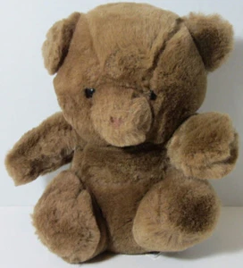 Vintage EDEN KAKAOBRAUNER TEDDYBÄR schwarze Augen STOFFTIER PLÜSCHTIER Stofftier - Bild 1 von 4