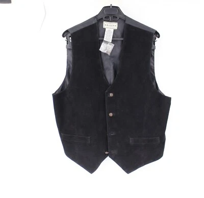 Винтажный новый без ценников Arizona Jean компании жилет мужской большой кожаный V шеи gilet черный - Изображение 1 из 4