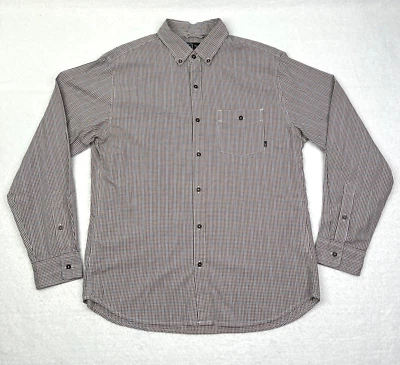 Nike Button Down Shirt Mens Large Multicolored Check Long Sleeve Pocket Stretch - Image 1 of 4