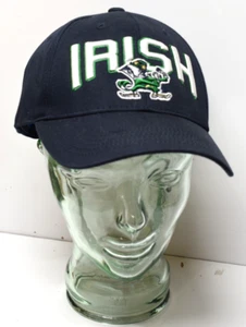 Notre Dame Fighting Irish Hat Navy Blue Top of the World Spellout Snapback EUC - Picture 1 of 9