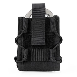 Handcuff Case Standard Size Black Hard Box Nylon Hook/Loop Hand Cuff Sheath - Picture 1 of 10