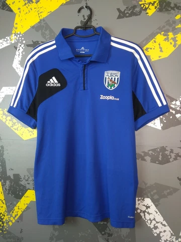 West Bromwich Albion Training Jersey Football Polo Shirt Blue Adidas Mens ig93 Cover