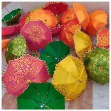Ombrello parasole vintage stampato a mano indiana decorativa da 15 pezzi