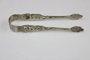 Vintage German Hildesheimer Rose Sugar Tongs Antiko 800 Silver - Picture 1 of 4