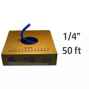 50 ft 1/4" ID FlexFab Silicone Heater Hose 5526 Blue 6mm 350F Radiator Coolant - Picture 1 of 1