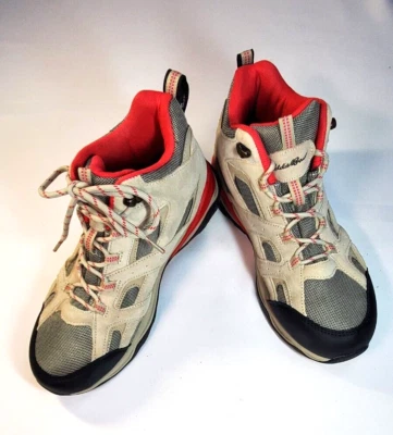 Eddie Bauer 9M San Juan Women's Suede Hiker Sneaker Khaki/Charcoal H2O Repel - Image 1 of 4