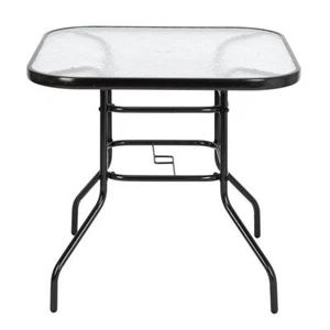 Balcony Yard Patio Bistro Tempered Glass Square Table Top Outside Banquet Party - Picture 1 of 12