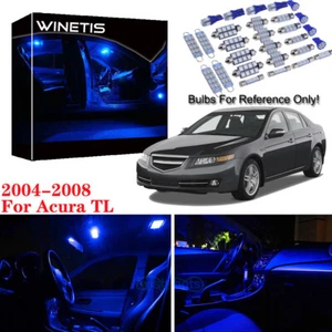 11x Blue LED Lights Interior Lamp Package kit For 2004-2008 Acura TL + Free Tool - Picture 1 of 12