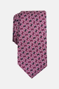 ALFANI Pink Black Reynolds Geometric Neck Tie NEW MSRP $55 - Picture 1 of 1