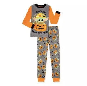 Baby Yoda Boys Long Sleeve Shirt and Pant Halloween Pajama Set, Multi Size 10 - Picture 1 of 3