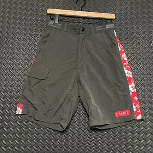 Vintage Camet International grau orange Blumen Hawaii Matrosen Shorts Herren 28" - Bild 1 von 7