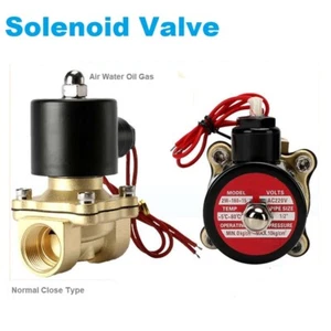 1/4"Electric Solenoid Valve 12V24V Pneumatic Valve Normally Closed N/C Water Air - Picture 1 of 28