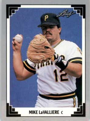 1991 Leaf Mike LaValliere Pittsburgh Pirates #15 - Image 1 of 2