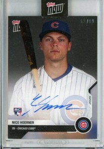 2020 Topps Now Road to Opening Day NICO HOERNER AUTO Autograph RC Rookie 82/99