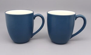 Noritake Colorwave Blue 8484 Mugs Set of 2 Coffee Tea Excellent - Picture 1 of 6