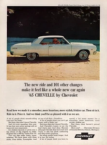 1965 Chevy Chevelle Malibu SS Coupe Original Color Ad - Picture 1 of 1