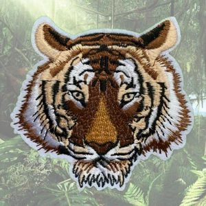 1pc Tiger Jungle Embroidered Patch bengal Iron On Applique craft sewing #1264 - Picture 1 of 1
