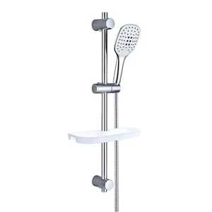 JOHO Edelstahl Duschsystem mit Ablage Duschstange 70cm und Handbrause 1210 Chrom - Bild 1 von 11