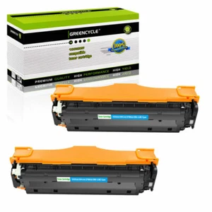 2PK CC531A Cyan Toner Cartridge Fit For HP Color LaserJet CP2025 CP2025n CM2320 - Picture 1 of 12