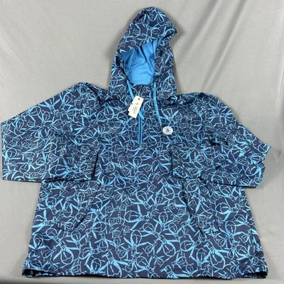 Original Penguin Golf Hoodie Printed 1/4 Zip XL Black Blue Polyester MSRP $120 - Image 1 of 4