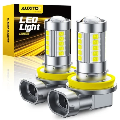 Auxito LED Fog Driving Light H11 H16 H8 6000K Super Bright White Bulbs Fanless - Image 1 of 4