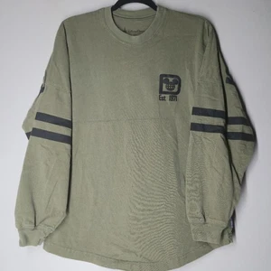 Camiseta Disney Parks Spirit verde oliva camisa manga larga Disney World talla pequeña - Imagen 1 de 5