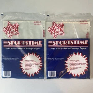 Sportstime 9 Pocket Storage Pages Two 10 Count Packs - Picture 1 of 3