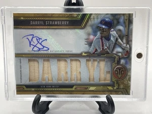 2020 Topps Triple Threads Darryl Strawberry Auto/Bat #d 9/9 New York Mets SWEET! - Picture 1 of 2