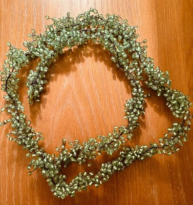 Guirnalda Pottery Barn retirada 60" pimienta con cable de vidrio 5' verde claro Foto 1 de 3