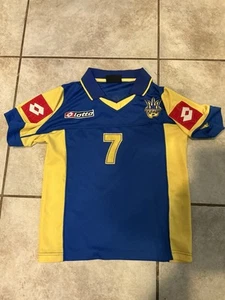 Rare Ukraine Away Football Shirt 2002 Soccer #7 Shevchenko Lotto Jersey Size M - Bild 1 von 4