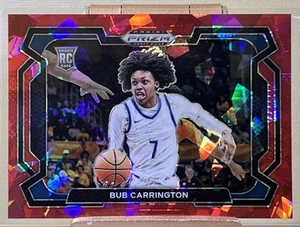 2025 Panini Bub Carrington #244 - Red Ice Prizm Variations (RC) - Picture 1 of 2