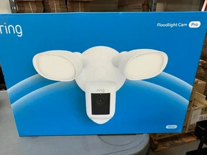 Ring Floodlight Cam Pro 2K Ring Vision, 2 LED Lights Wi-Fi & 3D Motion White - Picture 1 of 3