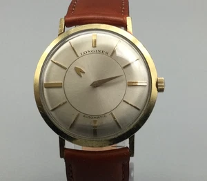 Reloj Automático Longines Vintage Esfera Misteriosa Para Hombre 33mm Caja Llena de Oro 10k - Imagen 1 de 16