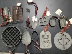 12 Pc. Salem Collection Assortment Metal Decorations Ornaments - Picture 1 of 4