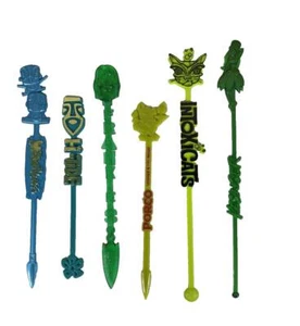 Tiki Swizzle Sticks x6 Hi-Tide Mamahune's Porco Intoxicats Frankie's Kesinger - Imagen 1 de 15